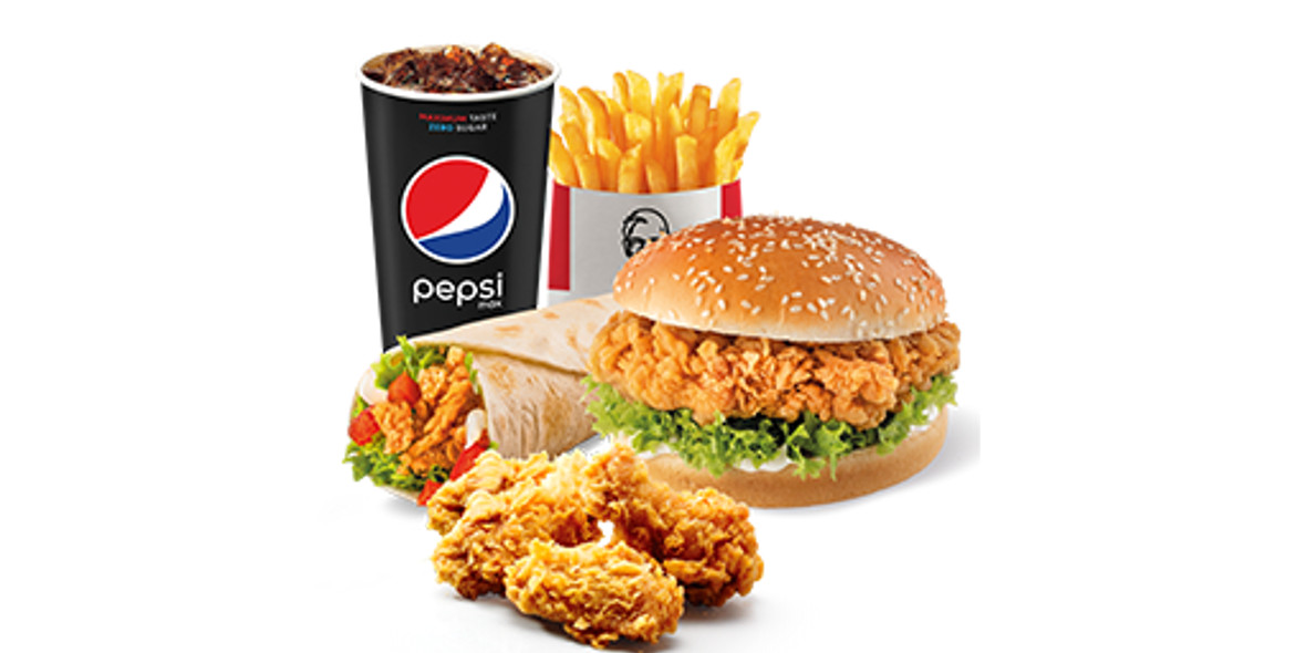 KFC: 30 zł Zinger, iTwist, 2xHot Wings, Frytki, Pepsi Max