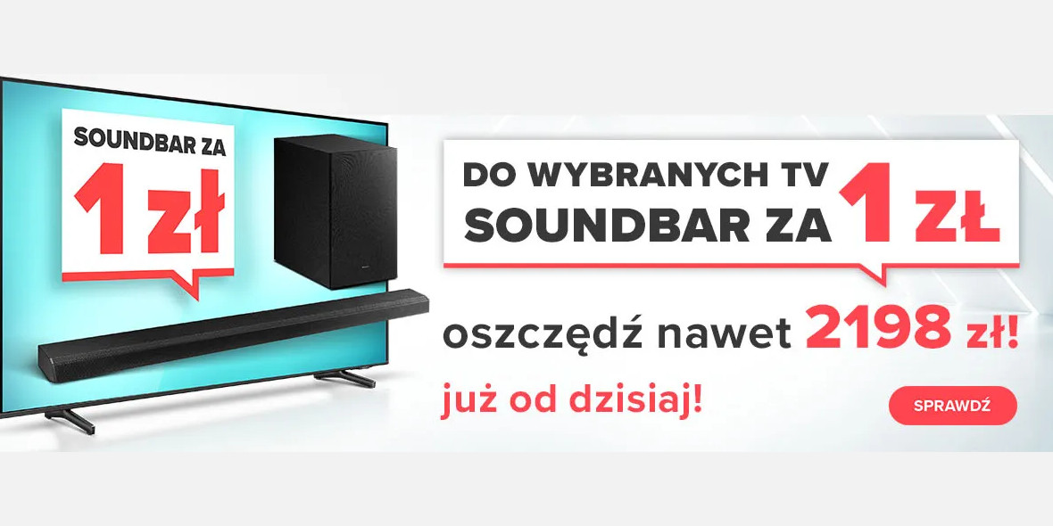 Neonet: 1 zł za soundbar do telewizora 08.08.2022