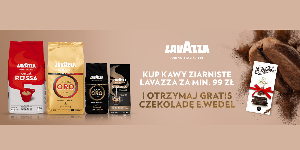 Konesso: PREZENT przy zakupie kawy ziarnistej Lavazza 26.03.2023