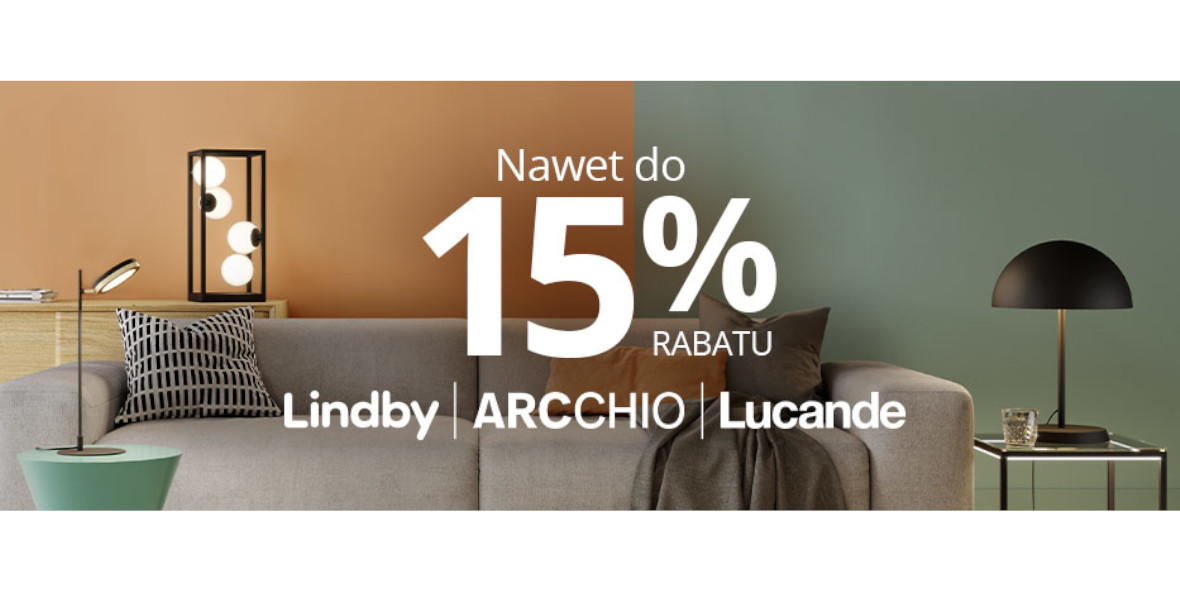 lampy.pl: Do -15% na marki Lindby, Arcchio i Lucande