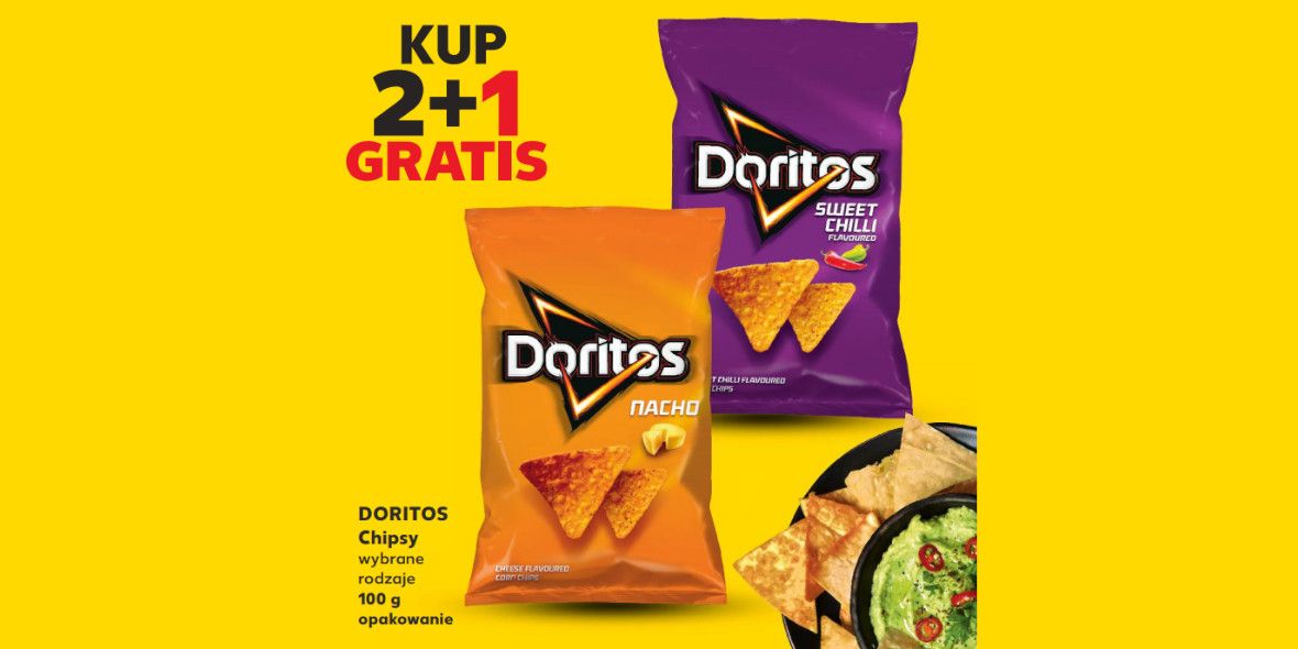 Kaufland: 2+1 GRATIS chipsy DORITOS 09.05.2024