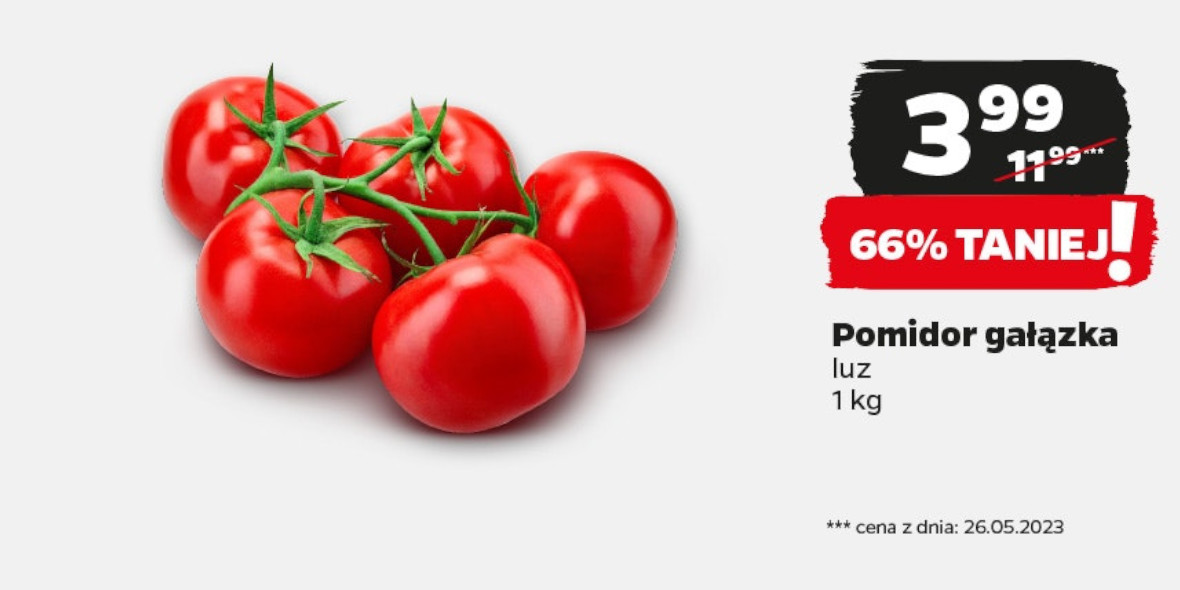 Netto: -66% na pomidory gałązka 05.06.2023