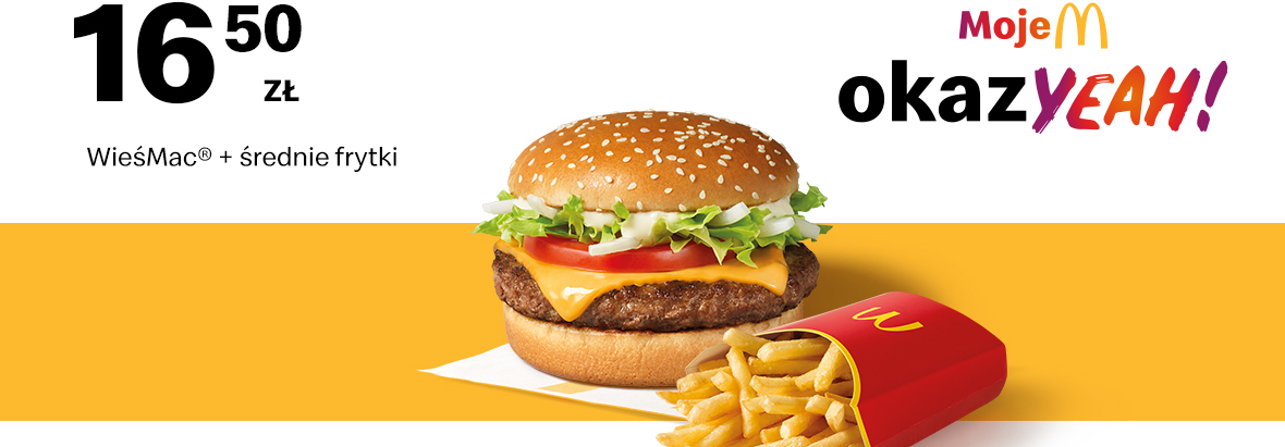 McDonald's: 16,50 zł WieśMac® + Średnie frytki 27.03.2023