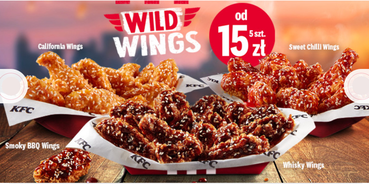 KFC: Od 15 zł za Wild Wings 23.04.2024