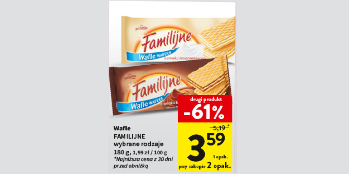 Intermarche: -61% na wafle Familijne 28.11.2023