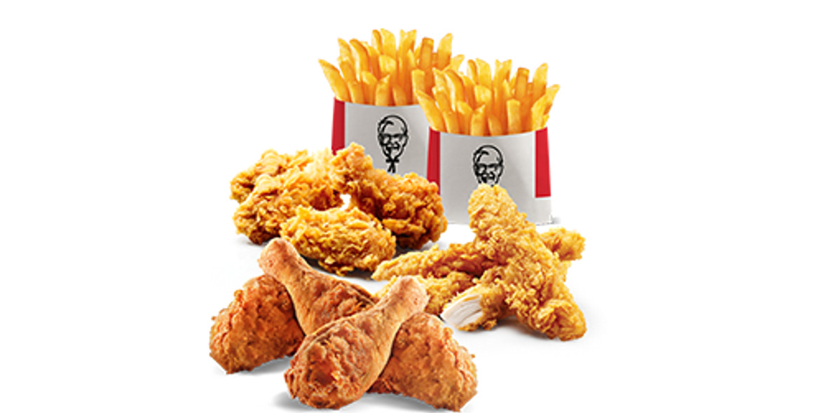 KFC: 39 zł za 4x Nóżka, 4x Strips, 4x Hot Wings, 2x Frytki