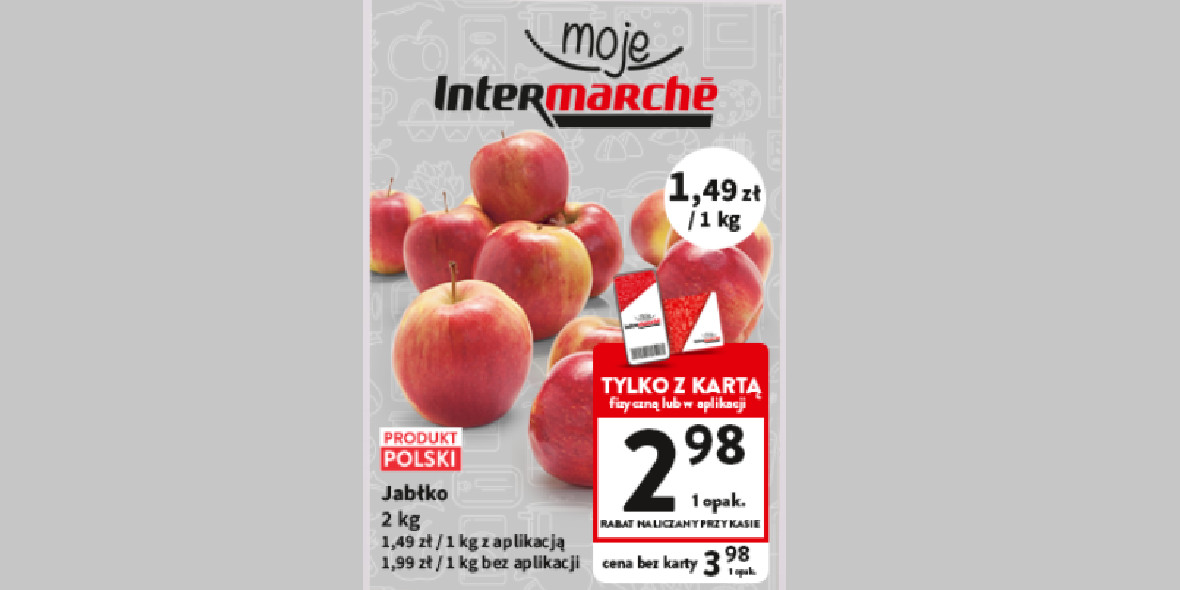 Intermarche: 2,98 zł za jabłka pakowane 2 kg 28.11.2023