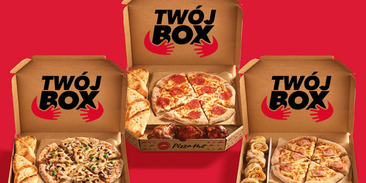 Pizza Hut: -15 zł na 3 x TWÓJ BOX 13.01.2022