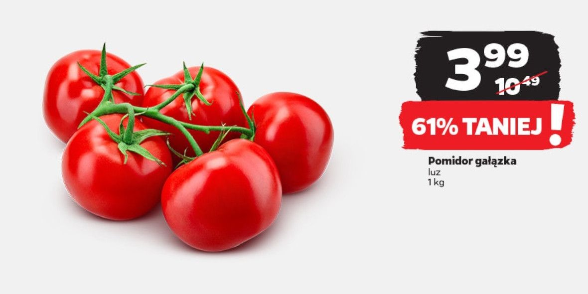 Netto: -62% na pomidory gałązka 13.05.2024
