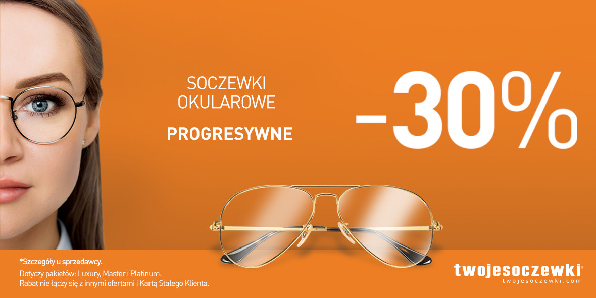 Twoje Soczewki: -30% na okularowe soczewki progresywne w CH Karolinka 14.08.2019