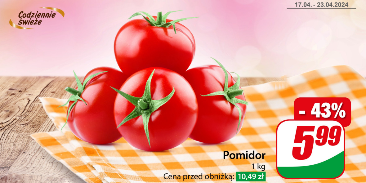 Dino: -43% na pomidory 17.04.2024