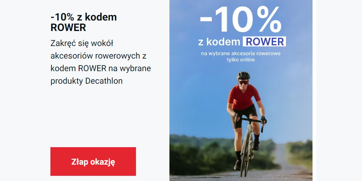 Decathlon: KOD rabatowy -10% na akcesoria rowerowe 13.05.2024
