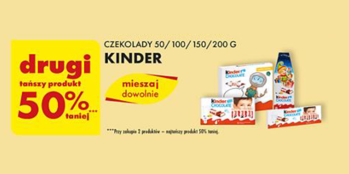 Biedronka: -50% na czekolady Kinder 29.11.2023