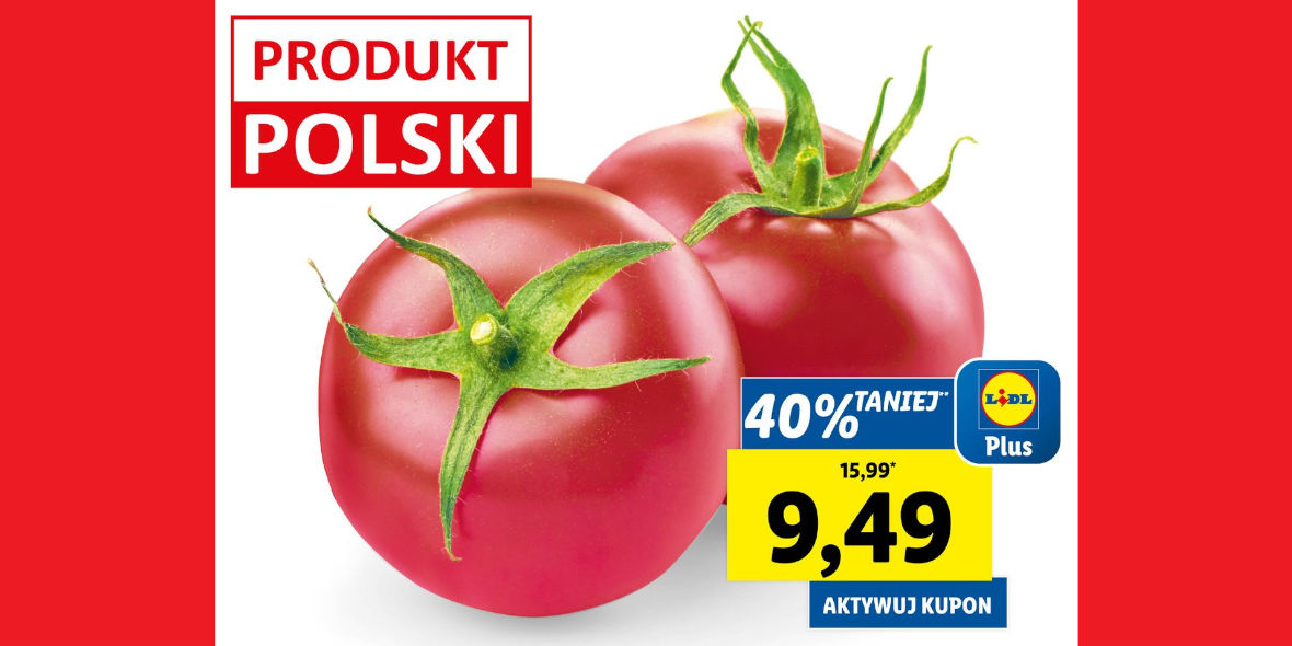 Lidl: KUPON -40% na pomidory malinowe 29.05.2023