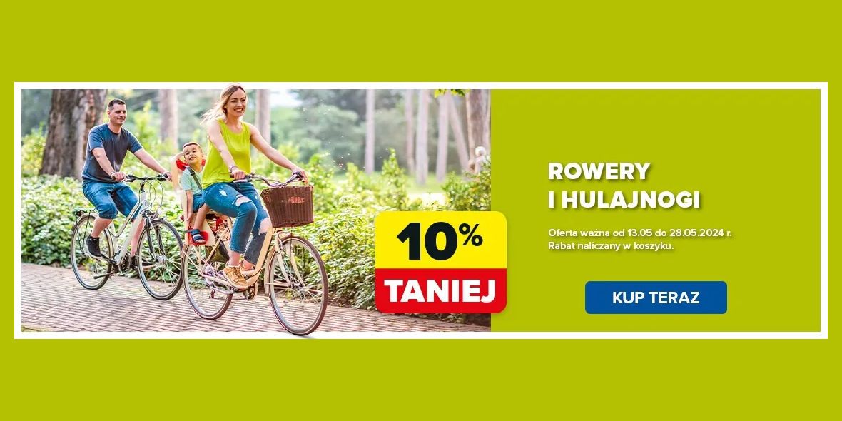 Carrefour: -10% na rowery i hulajnogi 13.05.2024