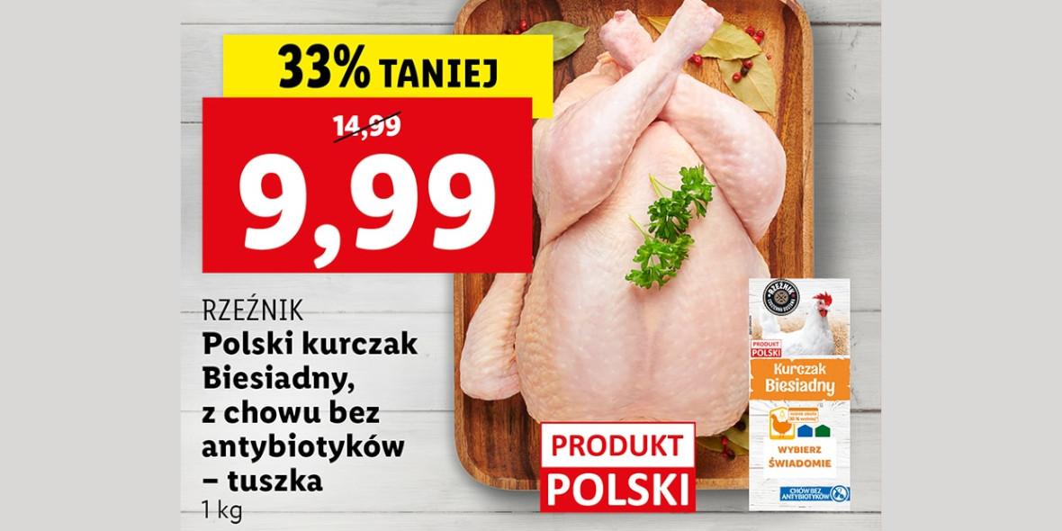 Lidl: -33% na polskiego kurczaka 16.08.2022