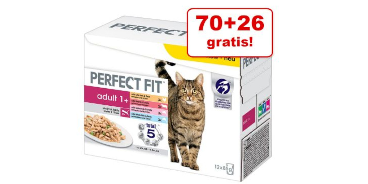 zooplus: 70 + 26 GRATIS - Perfect Fit dla kota 21.03.2023