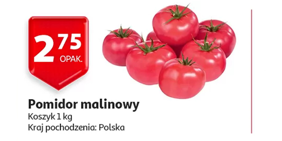 Auchan: 2,75 zł za pomidory malinowe 18.08.2022
