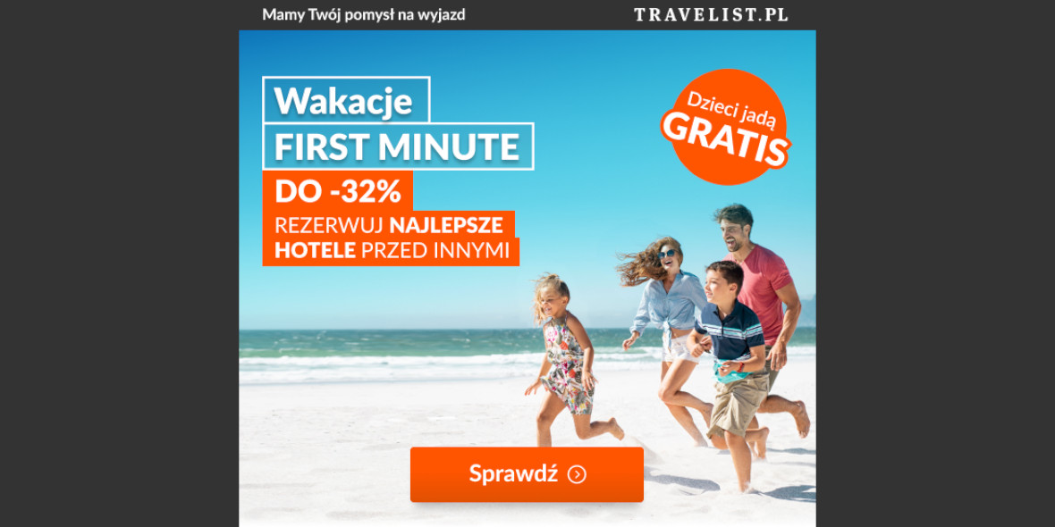 Travelist: Do -32% na oferty First Minute 27.02.2023