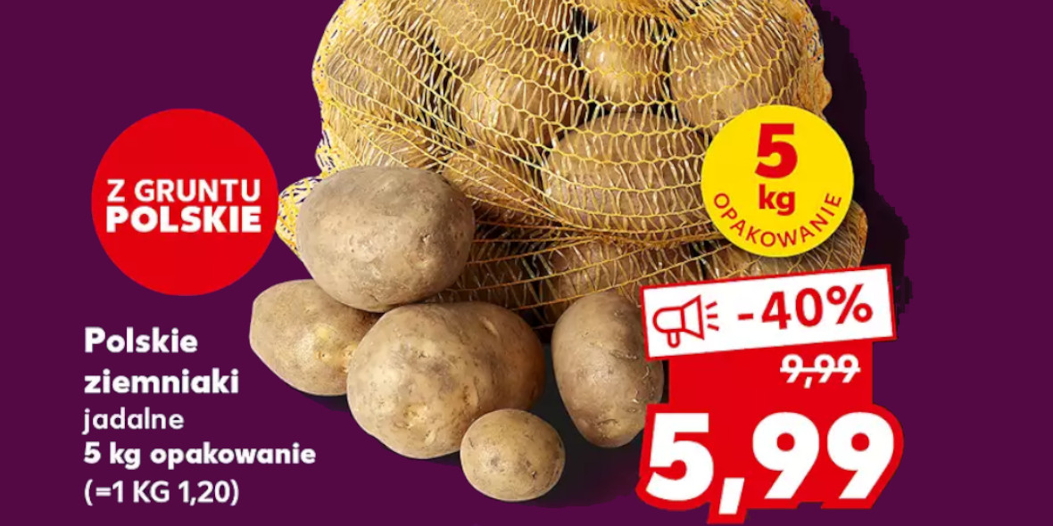 Kaufland: -40% na polskie ziemniaki jadalne 22.09.2022