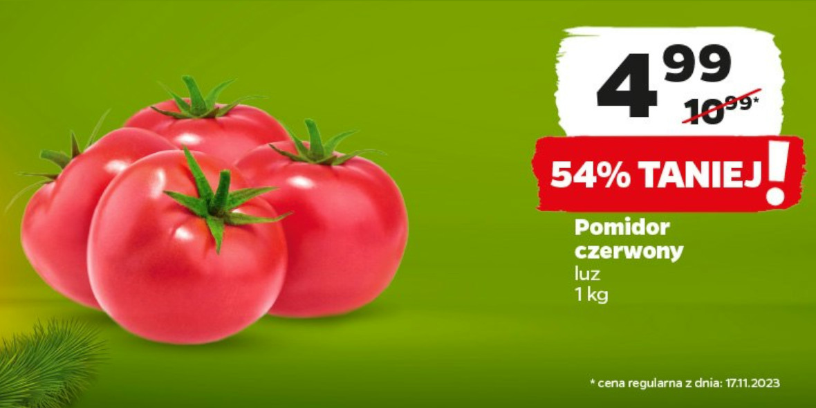 Netto: -54% na pomidory czerwone 28.11.2023