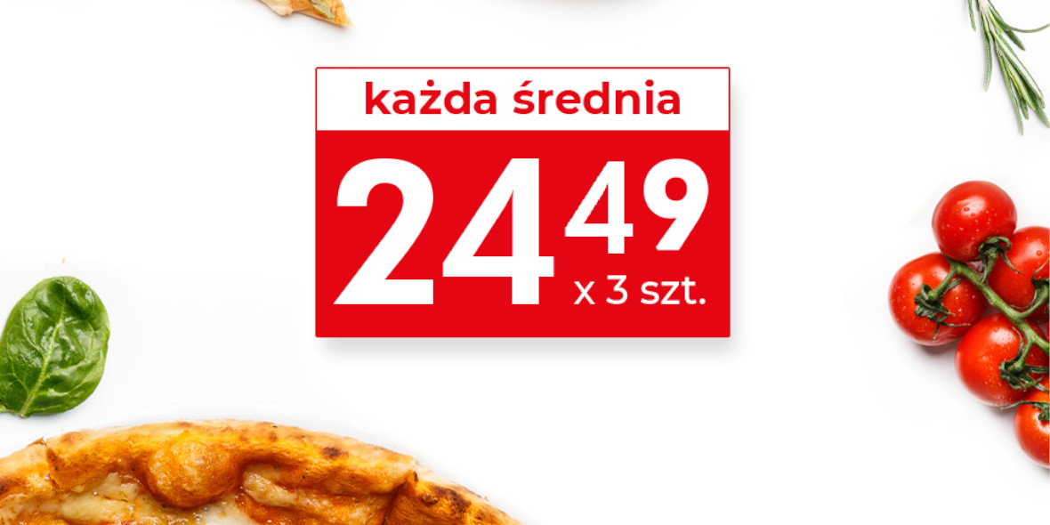 Telepizza: 24,49 zł każda dowolna średnia pizza do 4 składników