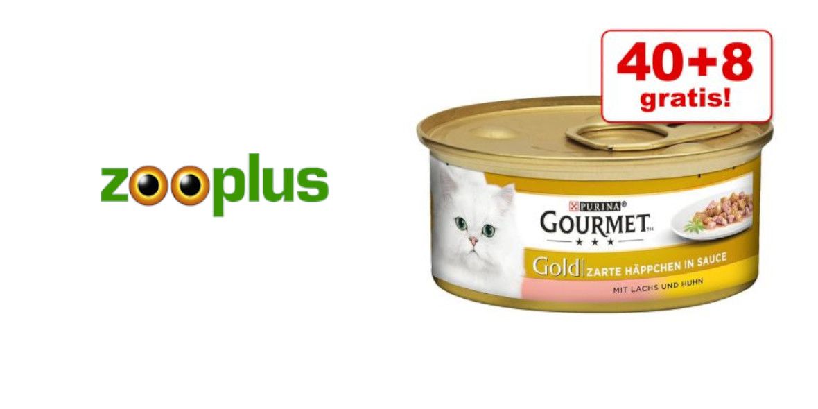 zooplus GRATIS 8 puszek Gourmet Gold, kawałki w sosie