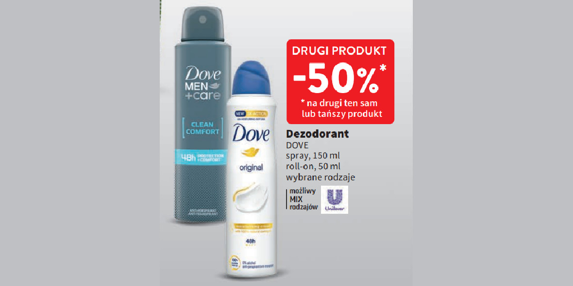 Intermarche: -50% na drugi dezodorant Dove 24.11.2023