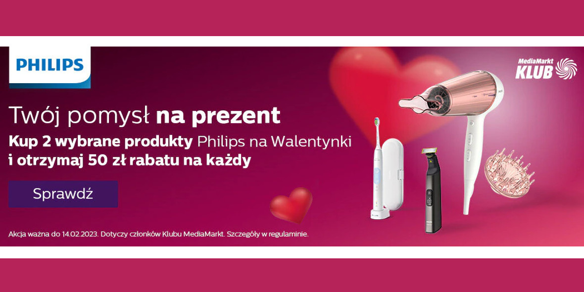 Media Markt: -50 zł na produkty Philips 06.02.2023