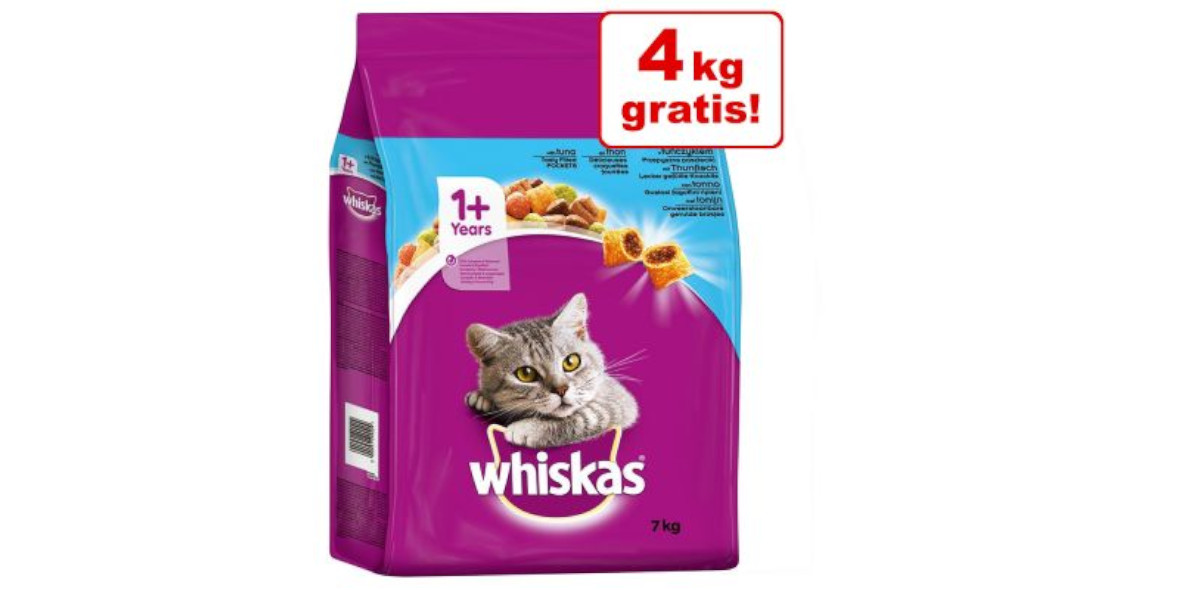 zooplus: 24 + 4 kg GRATIS -  sucha karma dla kota Whiskas 17.01.2023
