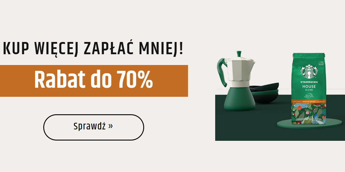 Konesso: Do -70% na kawy Starbucks