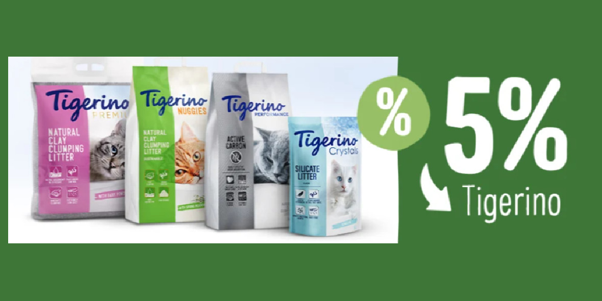 zooplus: -5% na żwirek dla kota Tigerino 31.08.2023