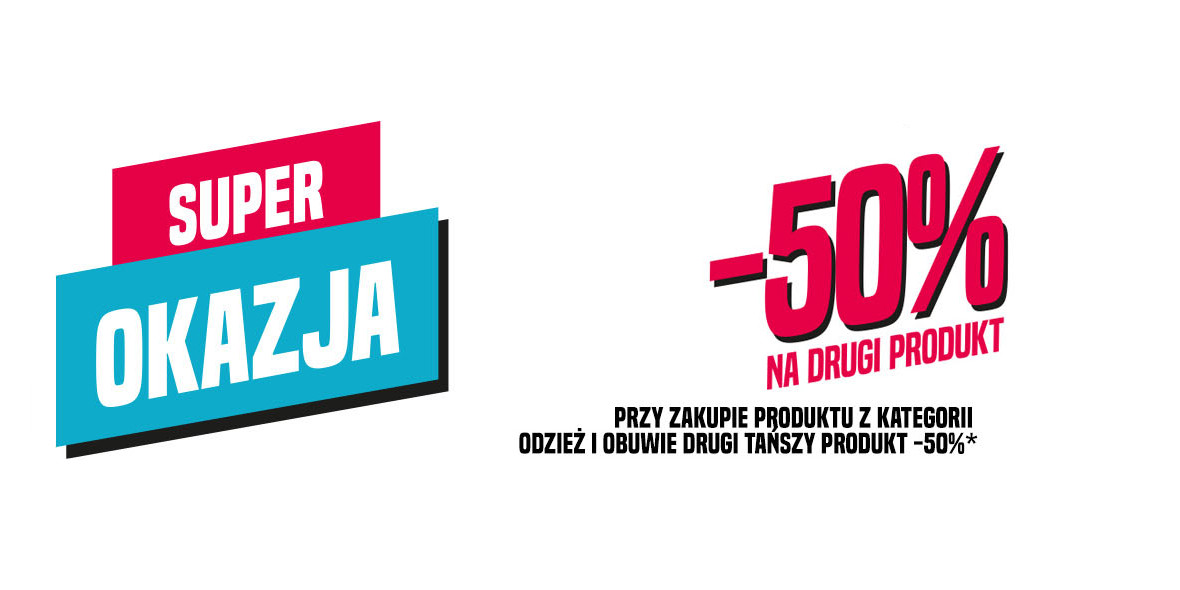 Go Sport: -50% na 2-gi produkt 20.01.2022
