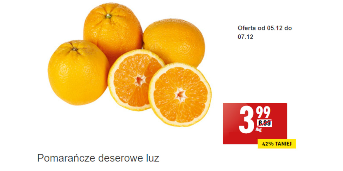 Biedronka: -42% na pomarańcze deserowe 05.12.2022