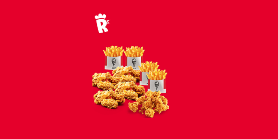 KFC: 79,99 zł 15 x Hot Wings 5 x Strips 240g Bites + 4x Frytki