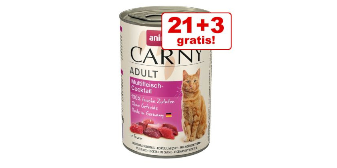 zooplus:  21 + 3 puszki GRATIS! Animonda Carny Adult 04.01.2023