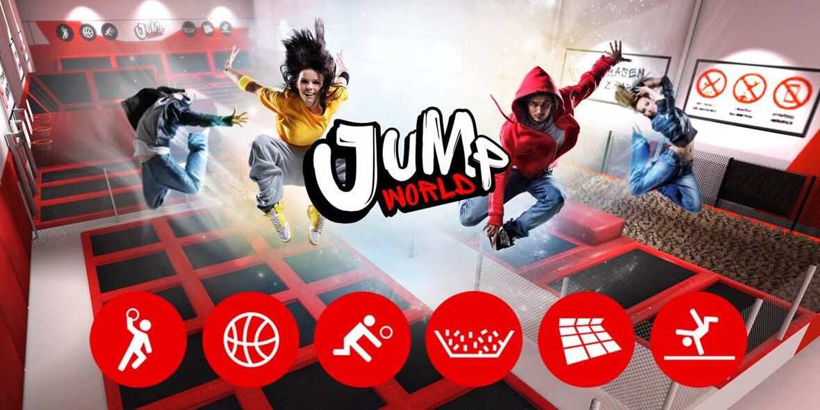 Jump World: 25 zł za godzinne atrakcje w Jump World