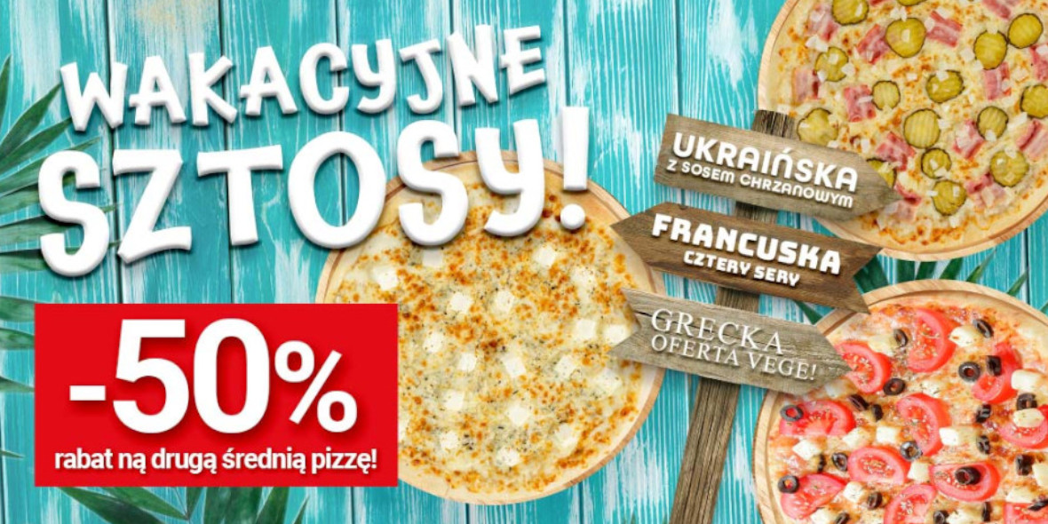 Telepizza: -50% na drugą średnią pizzę