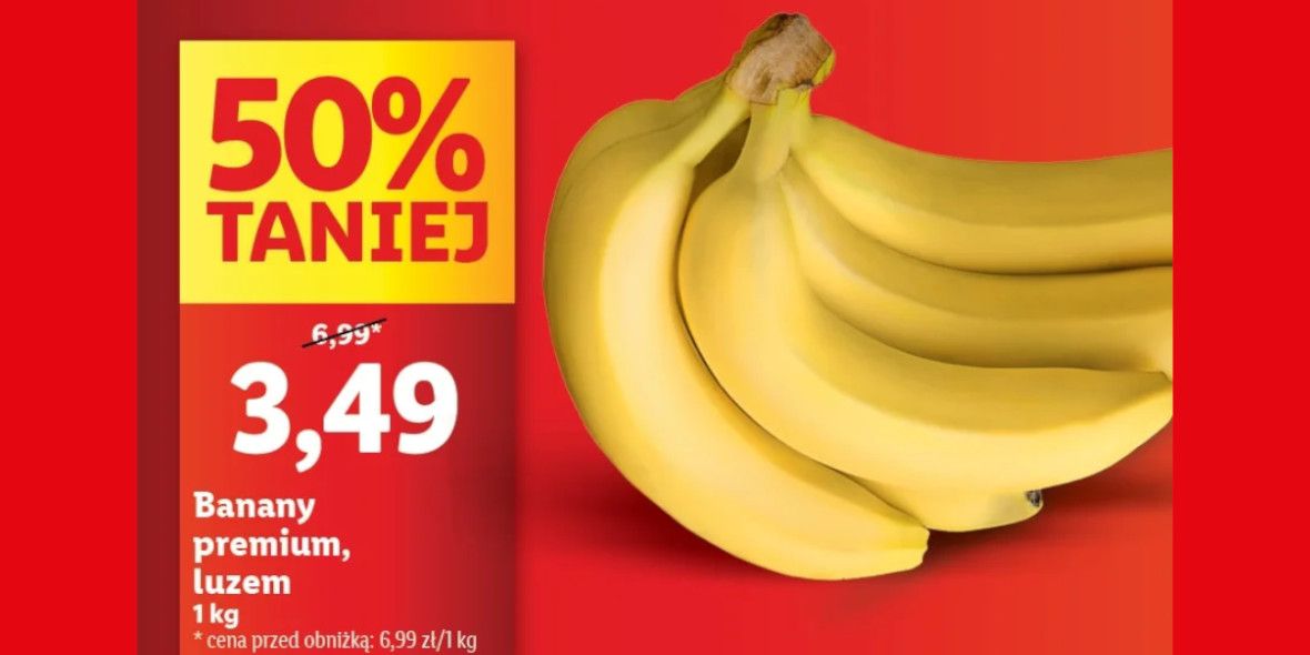Lidl: -50% na banany premium 31.05.2024