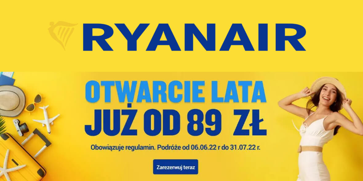 Ryanair: Od 89 zł za loty