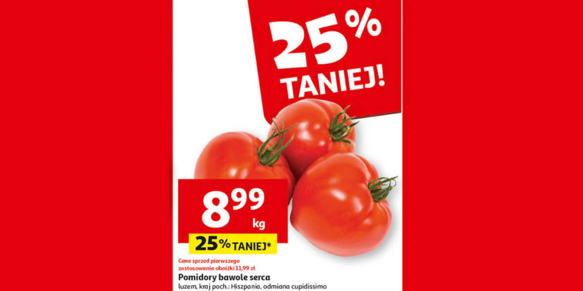 Auchan: -25% na pomidory bawole serca 22.02.2024