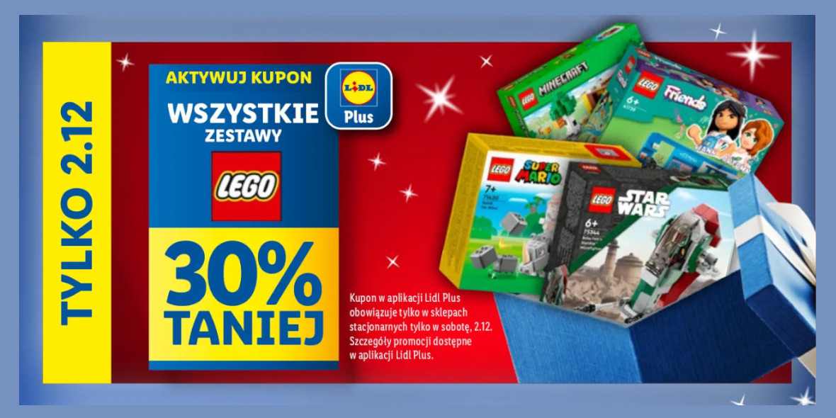 Lidl: KUPON -30% na klocki LEGO® 02.12.2023