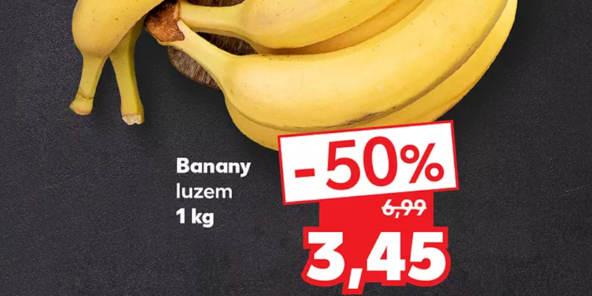 Kaufland: -50% na banany, luzem 08.12.2022