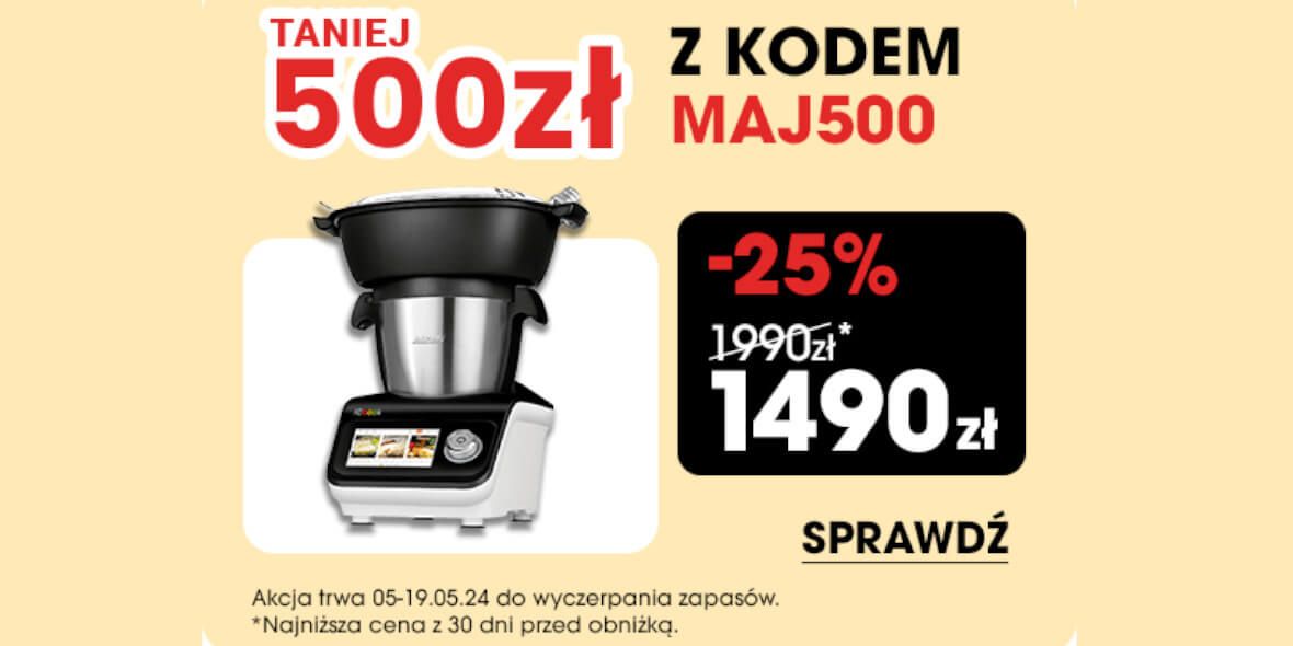 Biedronka Home: KOD rabatowy -25% na na wielofunkcyjny termorobot MPM iCOOOK 05.05.2024