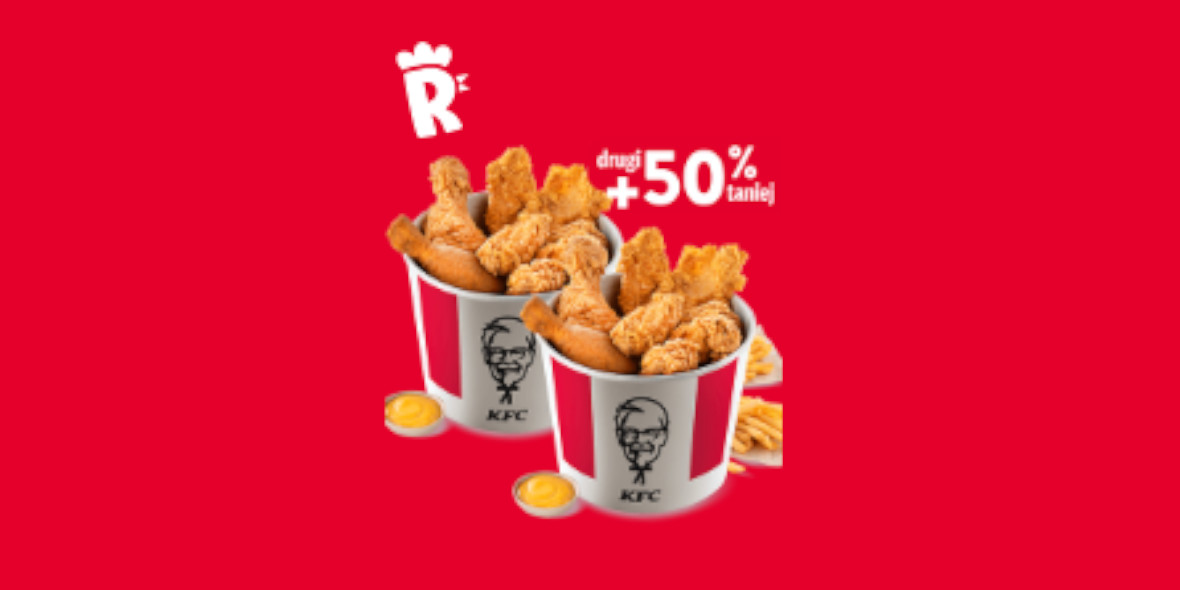 KFC: 77,98 zł Kubełek Classic + drugi 50% taniej