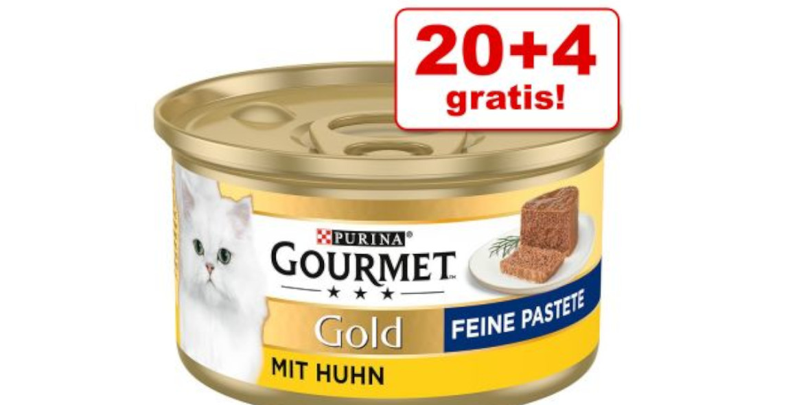 zooplus: CYBERWEEK! 20 + 4 GRATIS! Gourmet Gold Mus dla kota 07.11.2022
