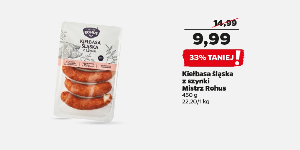 Netto: -33% na kiełbasę śląską z szynki 19.08.2022