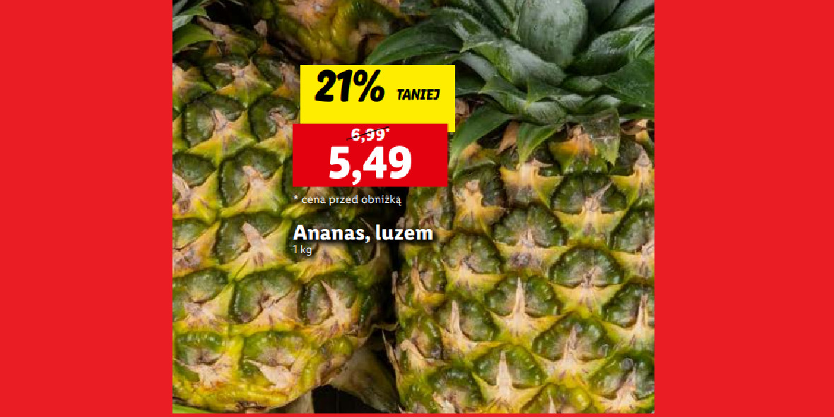 Lidl: -21% na ananasa 25.09.2023