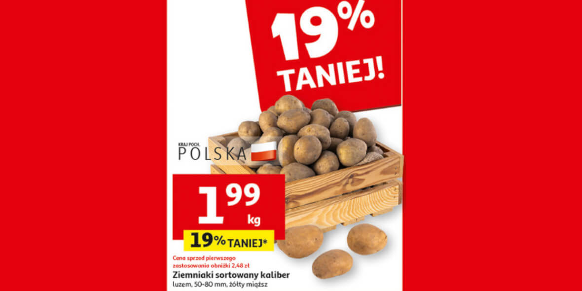 Auchan: -19% na polskie ziemniaki 22.02.2024