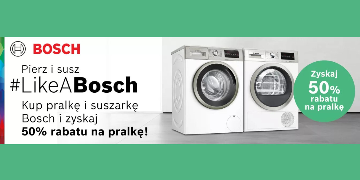 Media Expert: KOD: -50% na pralkę Bosch 02.03.2023